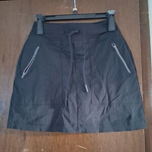 Athleta Black Skort with Zipper Pockets